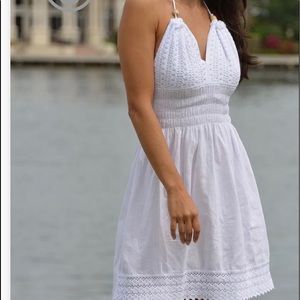 Cotton natural white cover up dress